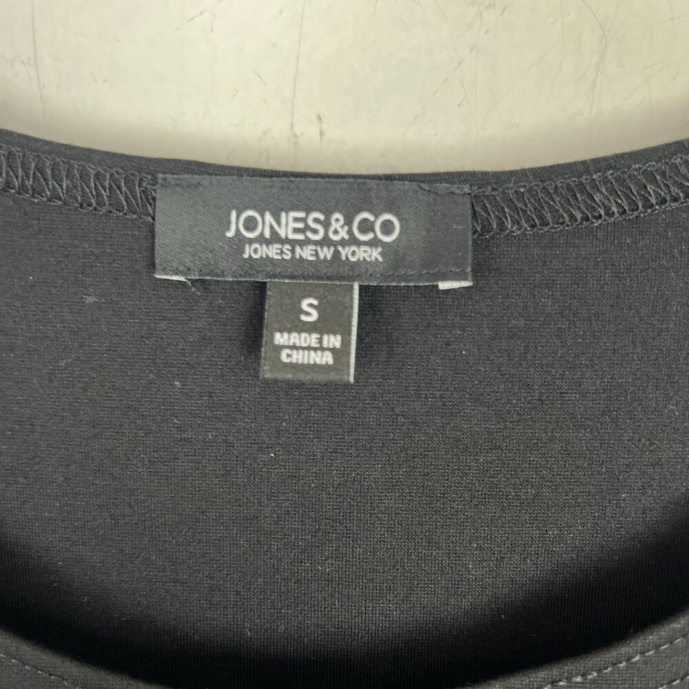 NWT Jones & Co New York Sleeveless Faux Crossover Hem Top Black Size Small S NEW - Picture 6 of 10